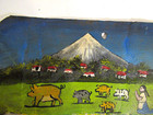 Vtg Hp Mexican Tin Retablo Virgen De San Juan Help Woman Find Lost Pig In 1925