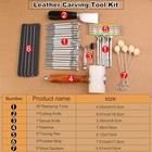 Leather Stamping Tools  Leather Carving Tool Kit  Saddle Making Tools Set