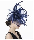 Lucky Leaf Women Fascinators Hair Clip Feather Cocktail Wedding Tea Party