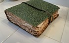 Leather Bound Journal - Green 8x6x2   - Vintage Blank Paper Diary Notebook