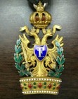 Antique Austrian 800 Silver   Enamel Double Headed Eagle  couronne De Fer  Medal