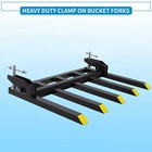 42  Clamp Debris Forks Tractor Skid Steer Loader Bucket Pallet Forks Heavy Steel