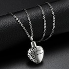  always In My Heart  Heart Pendant Urn Necklace Cremation Ash Holder Keepsake