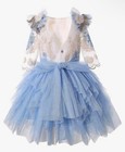 Pettigirl Girls Blue Lace Floral Princess Dress With Tutu Tulle New Sz 10