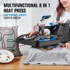 8 In 1 Combo Heat Press Transfer Machine 15 x15  T-shirt Transfer Sublimation