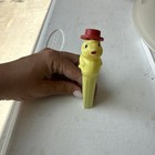 Vintage Pez Dispenser Yellow Duck Character W  Red Hat No Feet