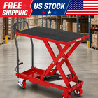 Heavy Duty Hydraulic Lift Table Cart     330 Lbs Capacity     Manual Single Scissor