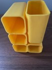 Vintage 1970s Hof Plastic Desk Office Organizer Retro Caddy Yellow