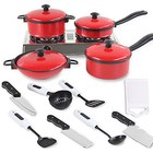 Kids Kitchen Play Set Toy Pretend Cooking Food Role Toys Gift Playset Cookware