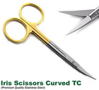Lot 10 Pcs New German Tc Iris Scissors 4 5  Curved Surgical Dental Surgery Instr