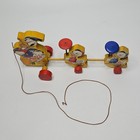 1946 Vintage Fisher-price Donald Duck  479 Wooden Pull Toy With Huey   Louie Exc
