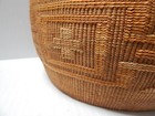Antique Large Tlingit Rattle Top Basket -nw Coast Alaska Indian - Real Pretty  