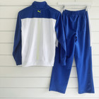 Puma Sports Lifestyle Boys Blue   White Colorblock Tracksuit Set Medium Nwot