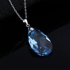 Anime Sword Art Online Yui S925 Silver Necklace Blue Crystal Teardrop Pendants
