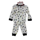 Family Matching Christmas Pajamas Set Baby Kids Sleepwear- White Gold black Tree