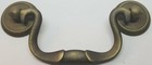 2 5  3  3 5  Centers Antiqued   Polished Brass Bail Pull Swan Neck Mid  Modern