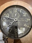 Vintage Chelsea Clock Co Boston Us Navy Deck Clock No 2 Key Wind Maritime Workin