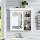 Wall Mounted Bathroom Cabinet With Mirror   Adjustable Shelf   Storage Organizer