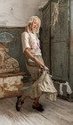 Magnolia Pearl O s Piecewise Pissaro Skirt    os Goosedown Color Nwt Sold Out