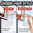Regulation 18  Steel Basketball Rim - Choose From Fixed Or Breakaway - Use For R