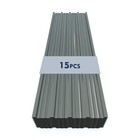15 Pcs Heavy Duty Waterproof Metal Roofing Panels 61 02 x18 9  Roof Sheets Grey