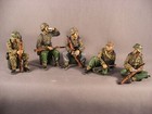 Thomas Gunn Ss120-124 Ww2 German Normandy  5 X Ss Soldier  Goes W king   Country