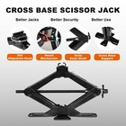 Big Red Torin Wide Base Cross Car Scissor Jack  1 5 Ton  3 000 Lbs    Black