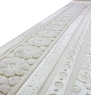 Modefa Luxury Velvet Prayer Rug Janamaz Sajadah Floral Stamp Luxury Ivory