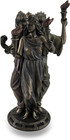 S 8 1 4  Tall Hecate Greek Triple Goddess Of Magic Statue Cold Cast Resin Antiqu