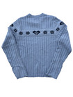 Vtg Y2k Roxy Youth Large Powder Blue Ski Sweater And Hat Silk  Nylon   Angora