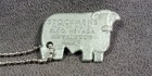 Stockmens Motor Hotel Elko Nevada Bull Cattle Shape Key Chain Jackpot Winner Ad