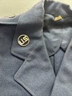 Vtg Korean War Us Air Force Coat Pants Hat W Cover Tie 41r Blue Serge Dress 1949