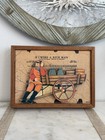 Vintage Wood Framed 3d Tevye From The Musical  fiddler On The Roof  Music Box