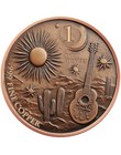 Sugar Skull  999 Fine Copper Coin Mexican Day Of The Dead Collectible