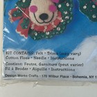 Vtg Design Works Crafts 3 Felt Christmas Ornaments Kit 5326 Bear Moose Snowman