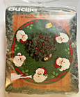 Bucilla Jolly Santa Faces Felt Kit Tree Skirt 83212 43  Round 1994 Vintage New
