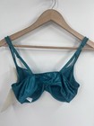 Warners Vintage Dead Stock Green Satin Front Close Underwire Bra 34c