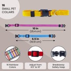 Rainbow Snap Id Collars For Small Dogs And Puppies  Adjustable  16 Pack 