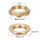 2pcs G1 2 Lock Nut With Flange Hex Brass Female Locknut For Plumbing