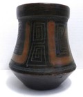 Hws4 Indigenous South American Handmade Pottery Slip Glaze Sgraffito Pot