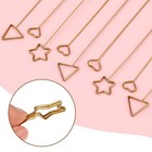 30pcs Gold Flower Card Holder Sticks  12 Inch Metal Wire Floral Picks  Gold6335