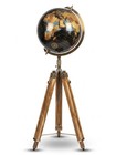 Vintage Map Atlas World Globe With Wooden Tripod Stand Globe Floor Decor 12  Big