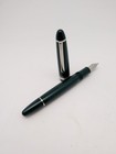 Vintage Majohn moonman P136 Medium Nib Green Piston Fountain Pen Pen22