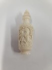 Vintage Snuff Bottle Asian Tree People Carved 3  Height - Very Rare