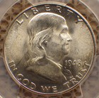 1948-d Franklin Half Dollar Pcgs Ms-64 Fbl