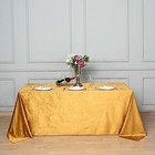 Gold 90 x132  Premium Velvet Rectangular Tablecloth Wedding Event Party Linens