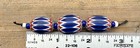 Antique Venetian Chevron African Trade Beads 6 Layer Calibrated Egg Trio  ct02 