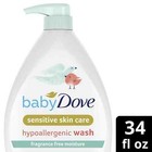 Baby Dove Sensitive Skincare Liquid Body Wash Fragrance Free Moisture   34 Oz