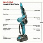 6inch Cordless Mini Chainsaw With 1 Battery safely And Quickly Cut Tree Branches