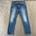 Levis 511 Jeans Mens 34x31 Blue Dark Wash Slim Skinny Fit Leg Button Fly Modern